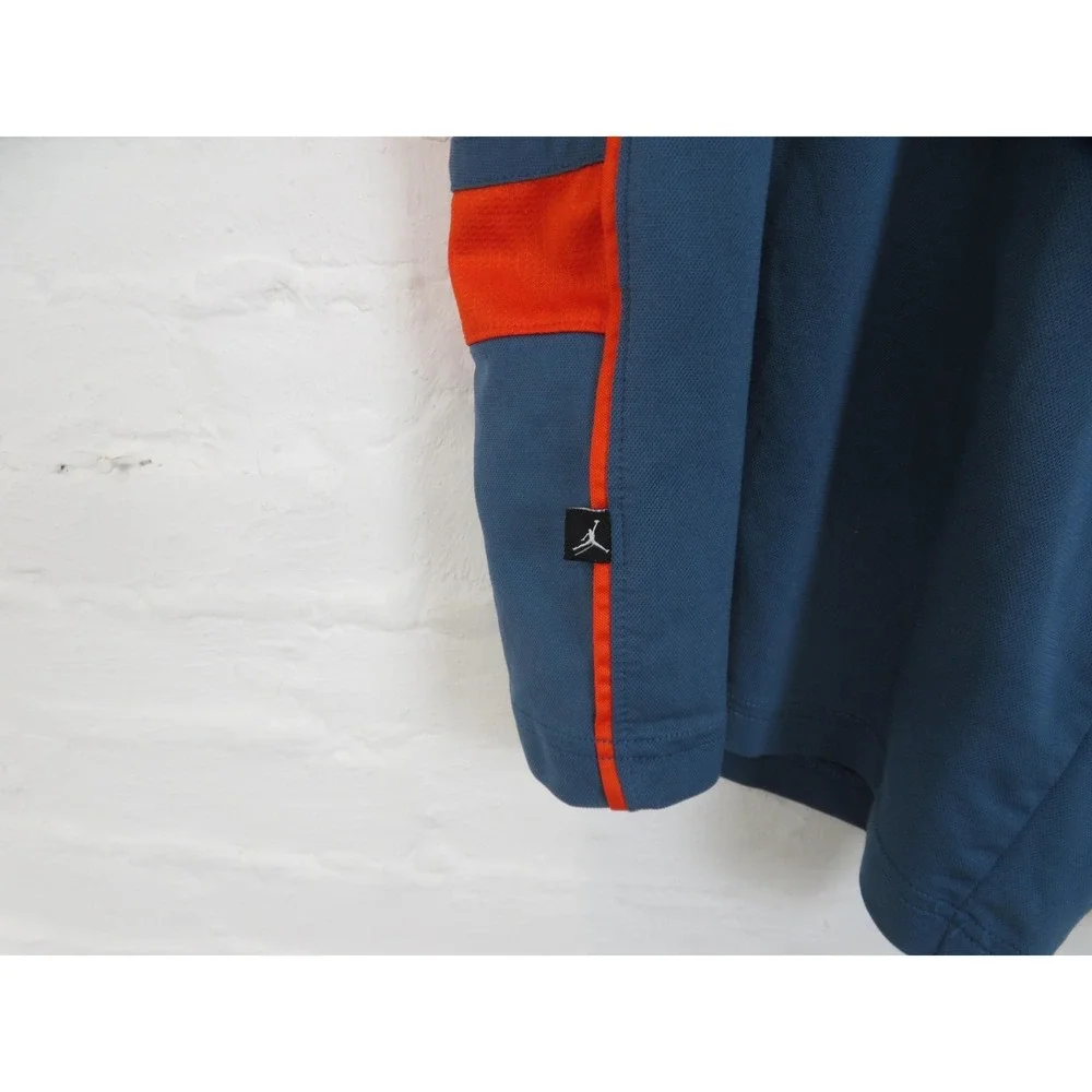 Jordan Basketball Shorts Mens 2XL Blue Orange Dri Fit 10